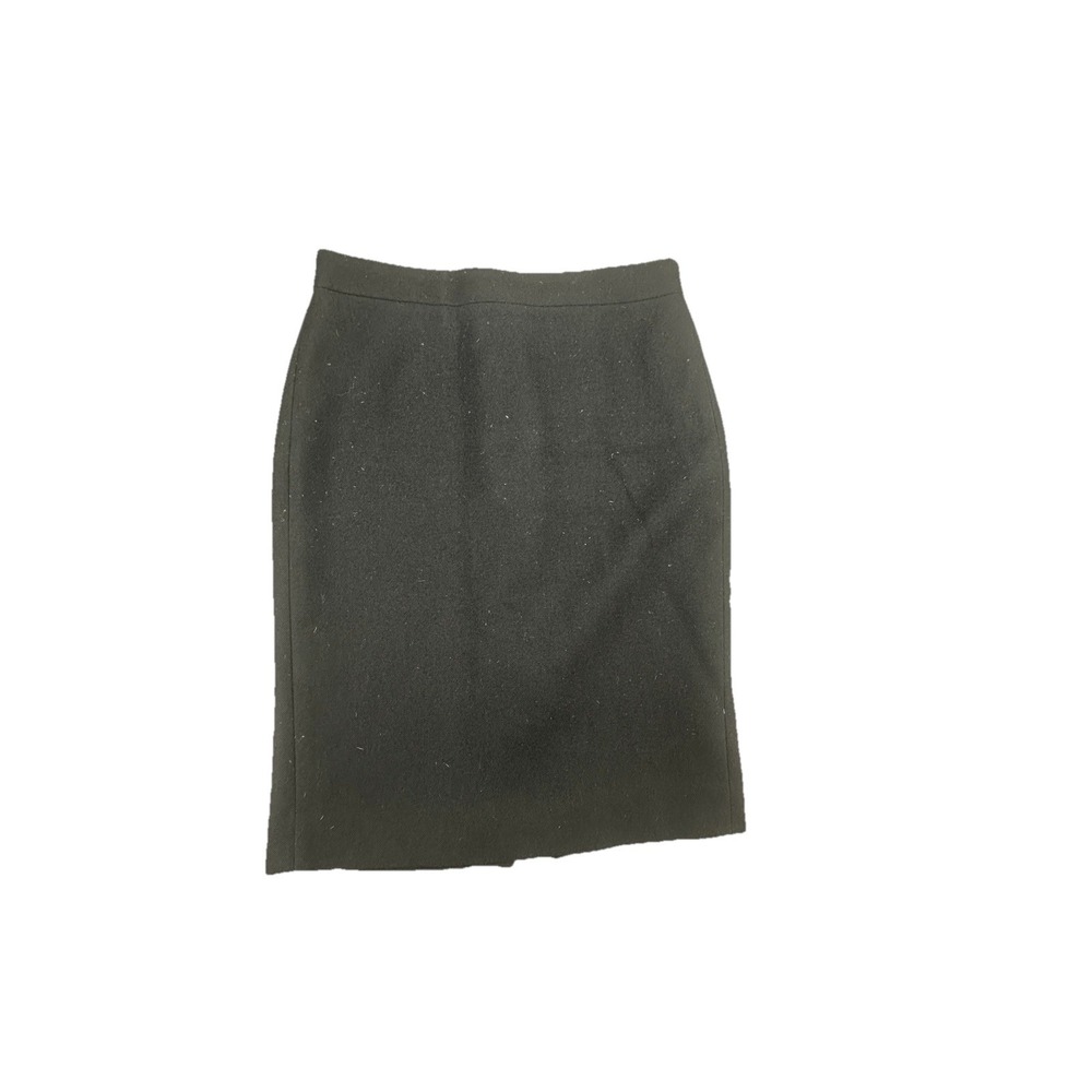 J.Crew Women Black Wool Skirt‎ No.2 Pencil Linen Size 0
